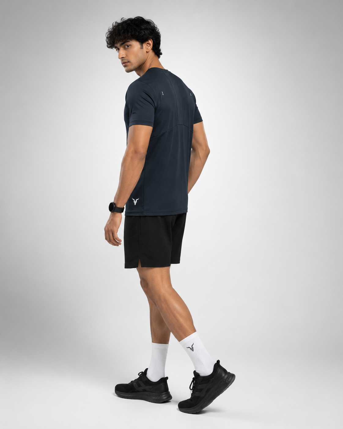 Performance,GymTshirt,Blue,Black,GymTech