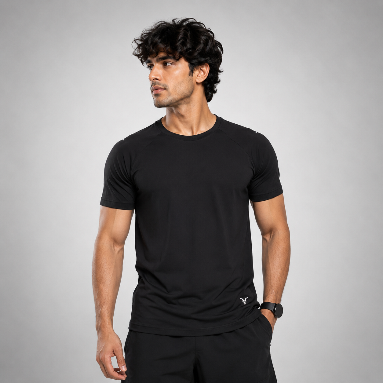 Performance,GymTshirt,Blue,Black,GymTech