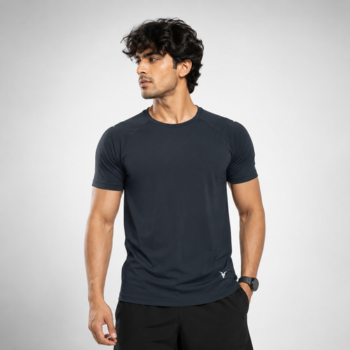 Performance,GymTshirt,Blue,Black,GymTech
